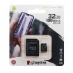 Memoria micro SD card 32GB Kingston Clase 10 A1 100MB/s