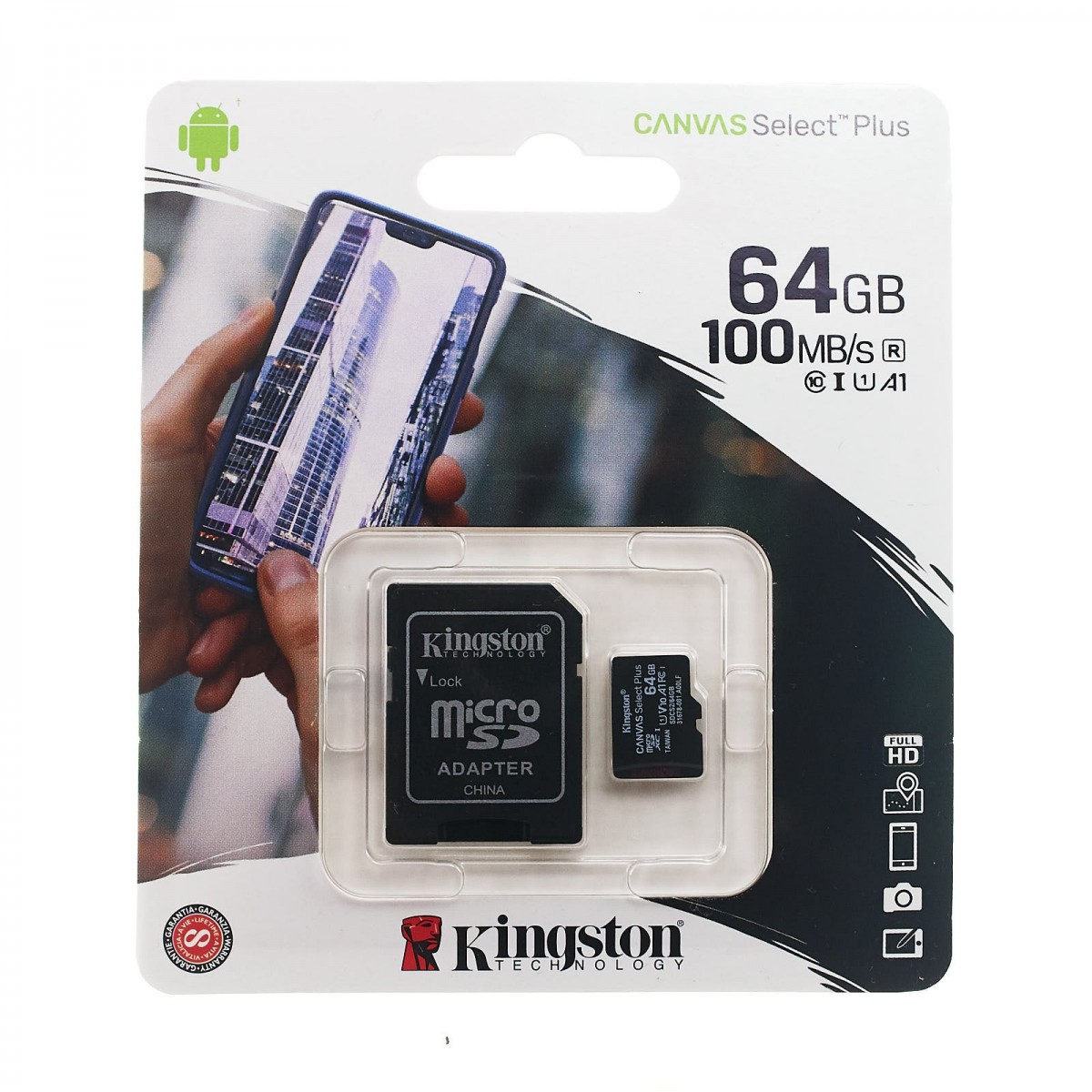 el propósito pubertad Bigote Memoria micro SD card 64GB Kingston Clase 10 A1 100MB/s