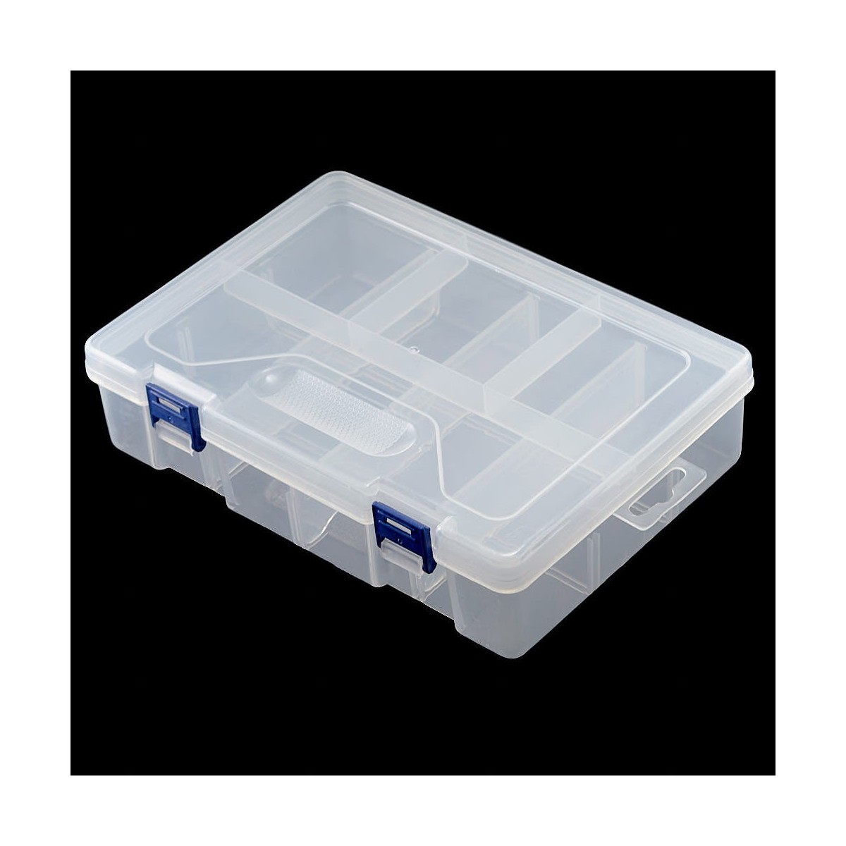 Caja Organizadora de Plástico - 2 Niveles (8 Compartimentos)